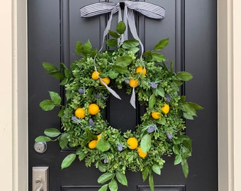 BEST SELLER Summer Lemon Wreath for Front Door