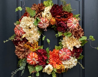 FALL WREATHS, Fall Wreaths for Front Door, Fall Wreath, Wreath, Autumn Wreath, Twoinspireyou, Front Door Wreaths, Fall, Pumpkin Decor