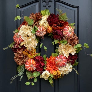 FALL WREATHS, Fall Wreaths for Front Door, Fall Wreath, Wreath, Autumn Wreath, Twoinspireyou, Front Door Wreaths, Fall, Pumpkin Decor