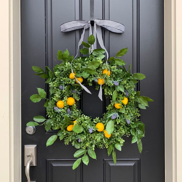 BEST SELLER Summer Lemon Wreath for Front Door