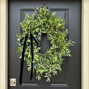 Signs for PEACE on Earth Decorations, Front Door Olive Branch Wreath, Oval Wreaths for Doors