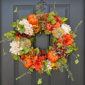 NEW FALL 2023 Wreath, Thanksgiving Wreath, Front Door Wreath, Hydrangea Wreaths, AUTUMN Wreath, Fall Home Decor, Wreaths for Fall