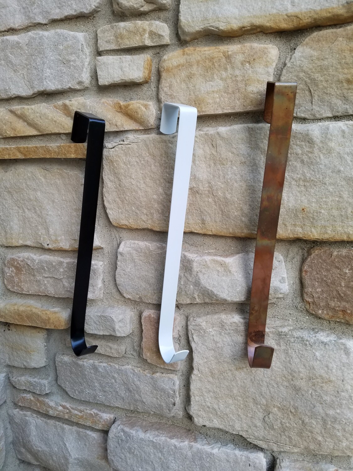 Metal Wreath Hanger 14 L Black Over the Door Wreath Etsy