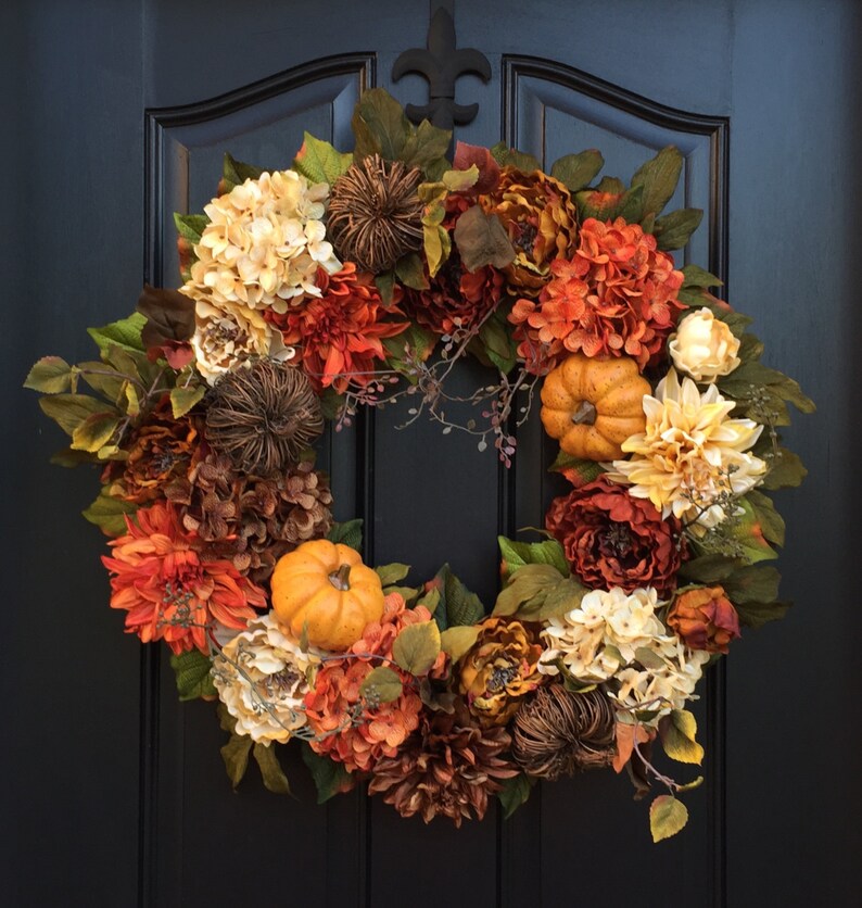 Wreaths Fall Wreath Front Door XL Fall Wreaths Fall Door Wreaths Large Thanksgiving Wreath Thanksgiving Wreaths Fall Wreaths