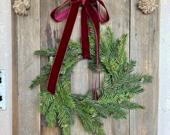 Mini Decor Wreath, Window Wreaths, Small Pine Wreaths, Decorative Wreaths, Velvet Ribbon