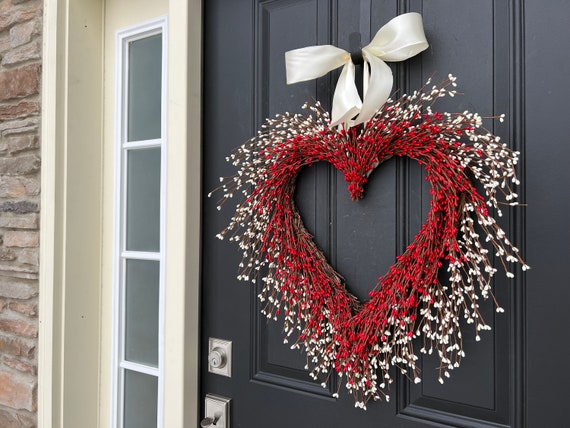 12 Easy To Make Valentine Wreaths + Door Hangers