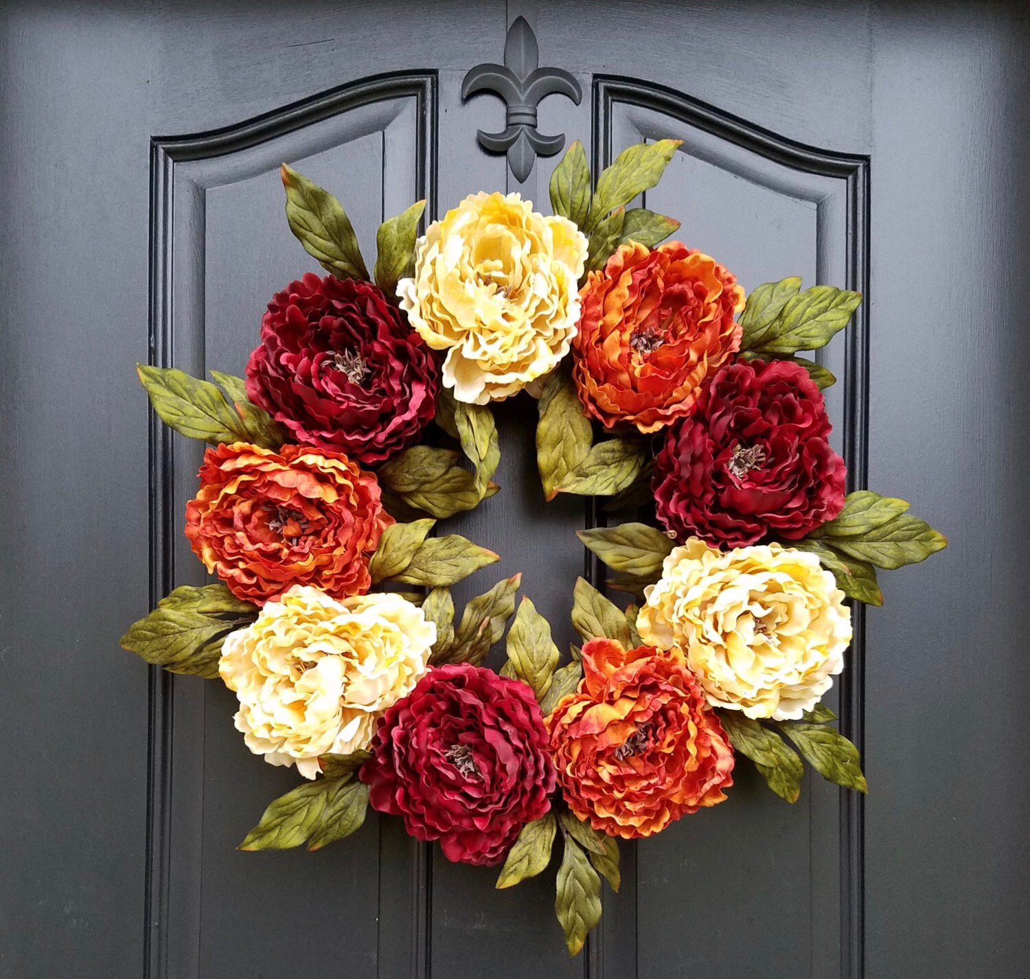 Wreath On SALE Wreaths, Fall Peony Wreaths, FALL Wreath on Etsy, Wrea…