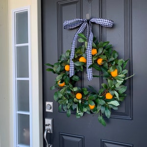 CITRUS WREATHS, Oranges Wreath, Wreath With Oranges, Taste of SPRING, Spring Door Wreaths, Realtor Gifts, New Home Owner Gifts image 5