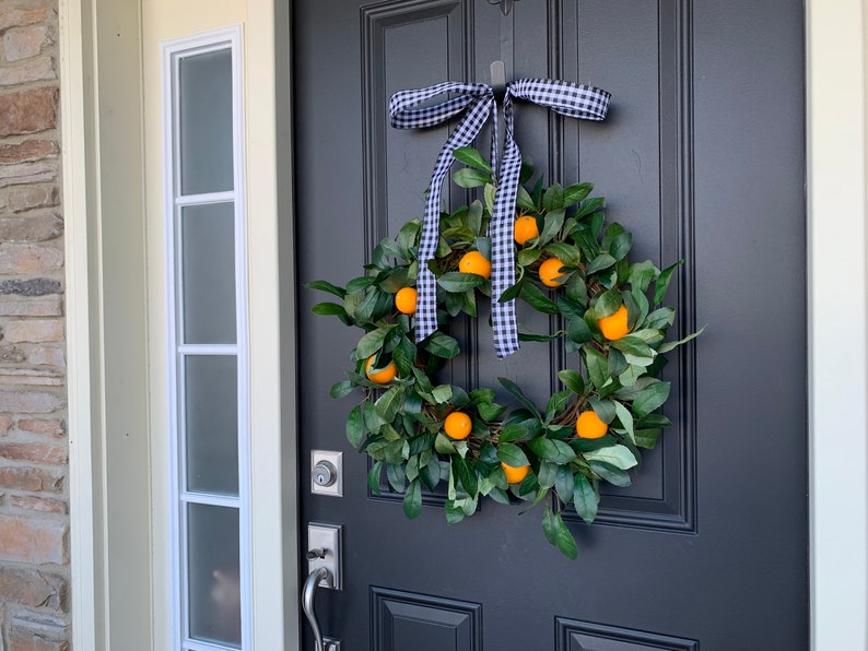 CITRUS WREATHS, Oranges Wreath, Wreath With Oranges, Taste of SPRING, Spring Door Wreaths, Realtor Gifts, New Home Owner Gifts image 5