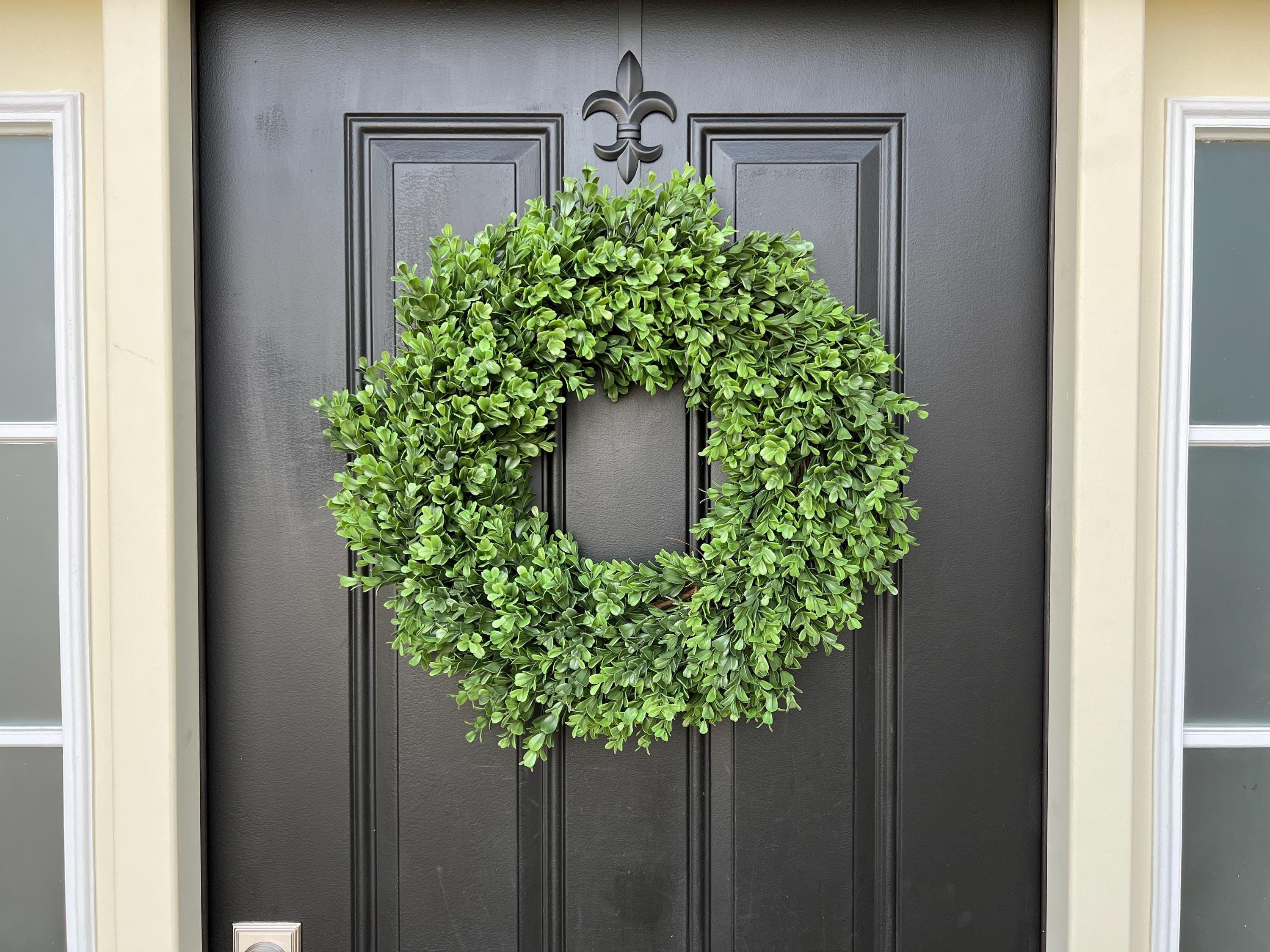 Boxwood Wreath for Front Door - Etsy