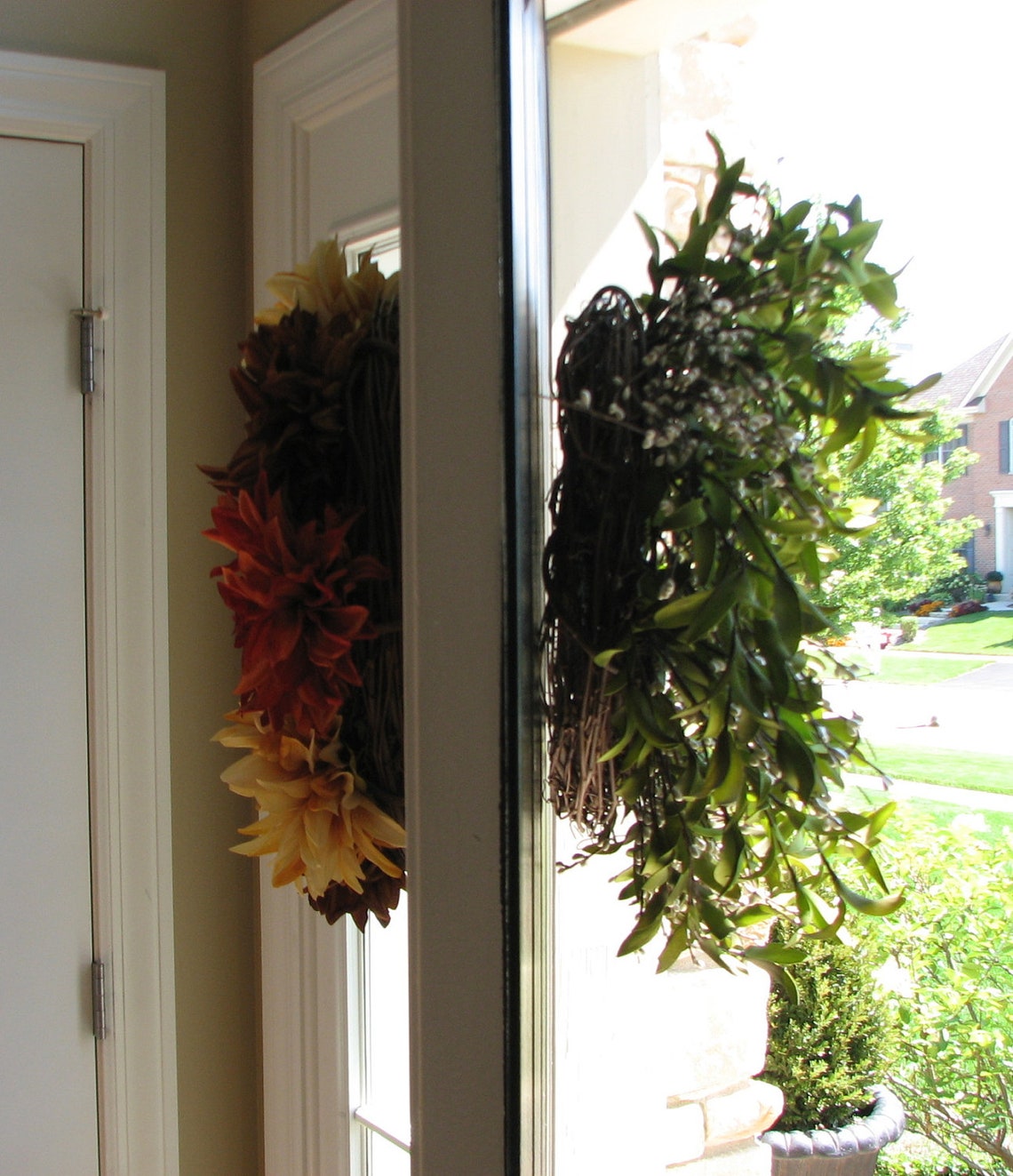 Double Wreath Hanger Wreath Hangers Wreath Hooks Over Etsy