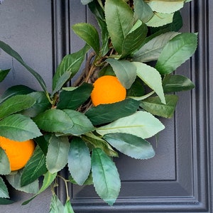 CITRUS WREATHS, Oranges Wreath, Wreath With Oranges, Taste of SPRING, Spring Door Wreaths, Realtor Gifts, New Home Owner Gifts image 2