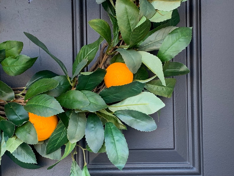 CITRUS WREATHS, Oranges Wreath, Wreath With Oranges, Taste of SPRING, Spring Door Wreaths, Realtor Gifts, New Home Owner Gifts image 2