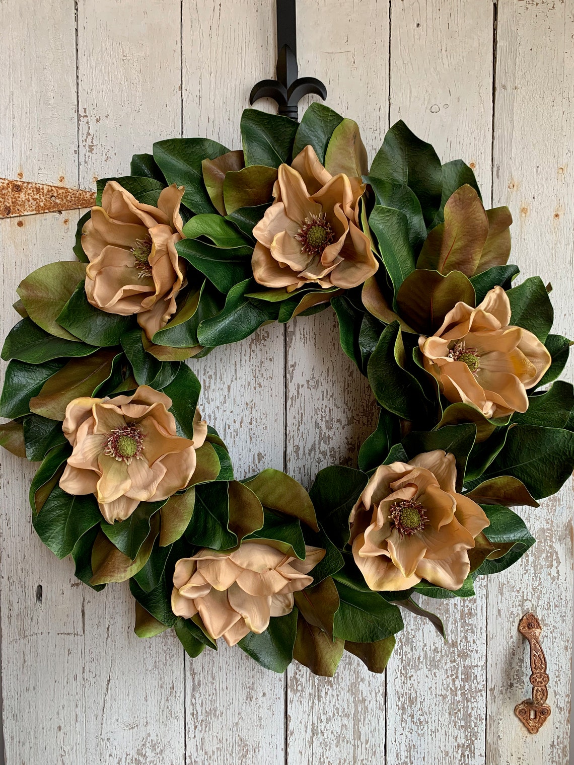 3. Breath Of Spring Faux Magnolia Wreath