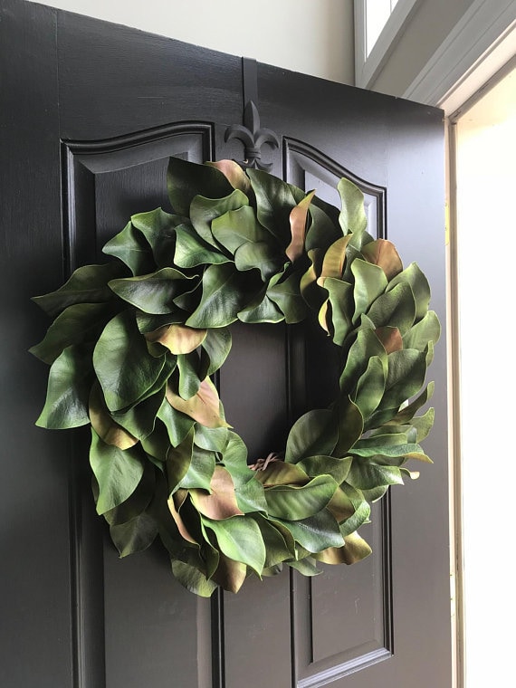 NEW Front Door Magnolia Wreath BEST SELLER Magnolia Leaf Etsy