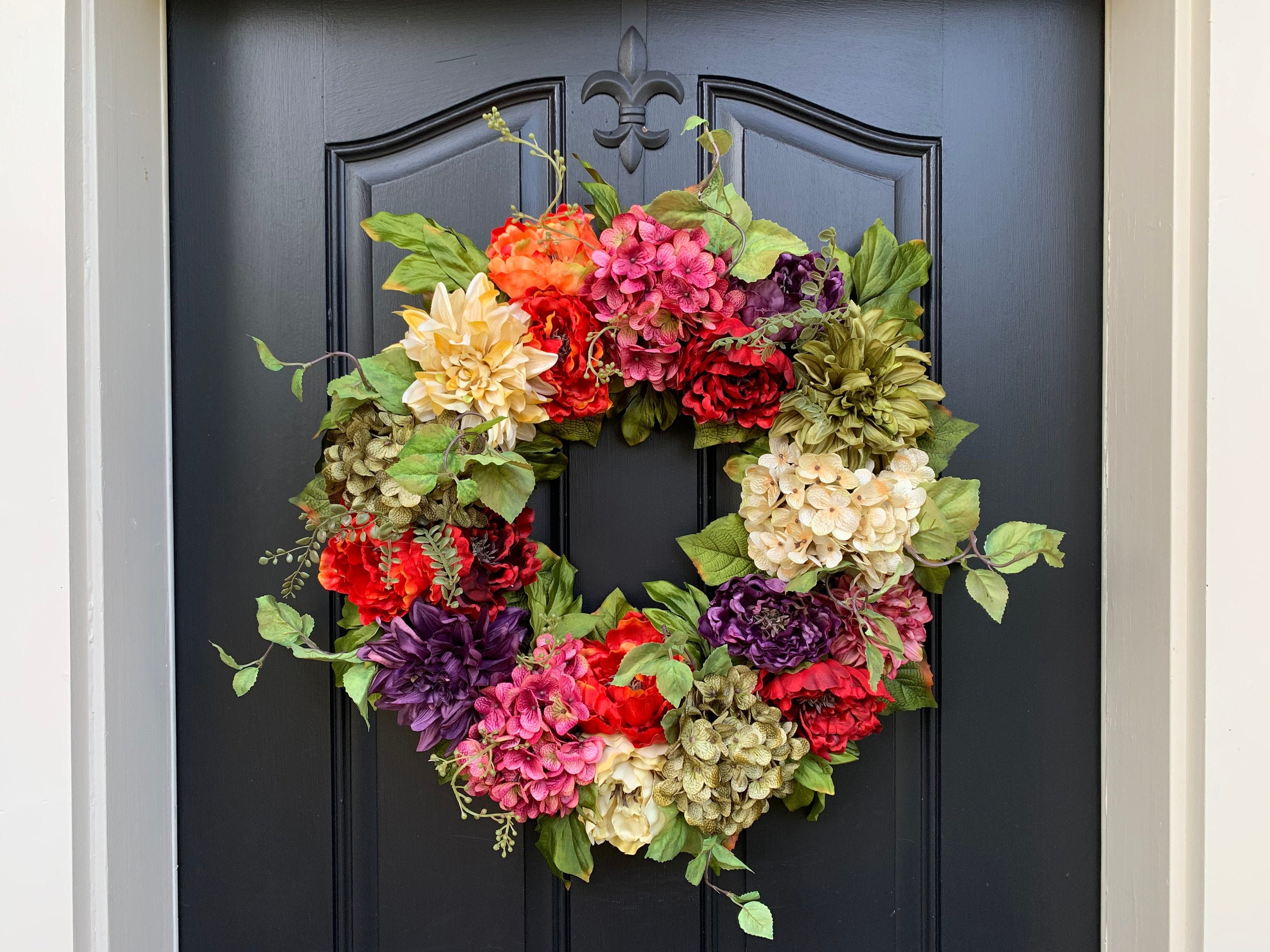 Summer Door Wreath Bright Colorful