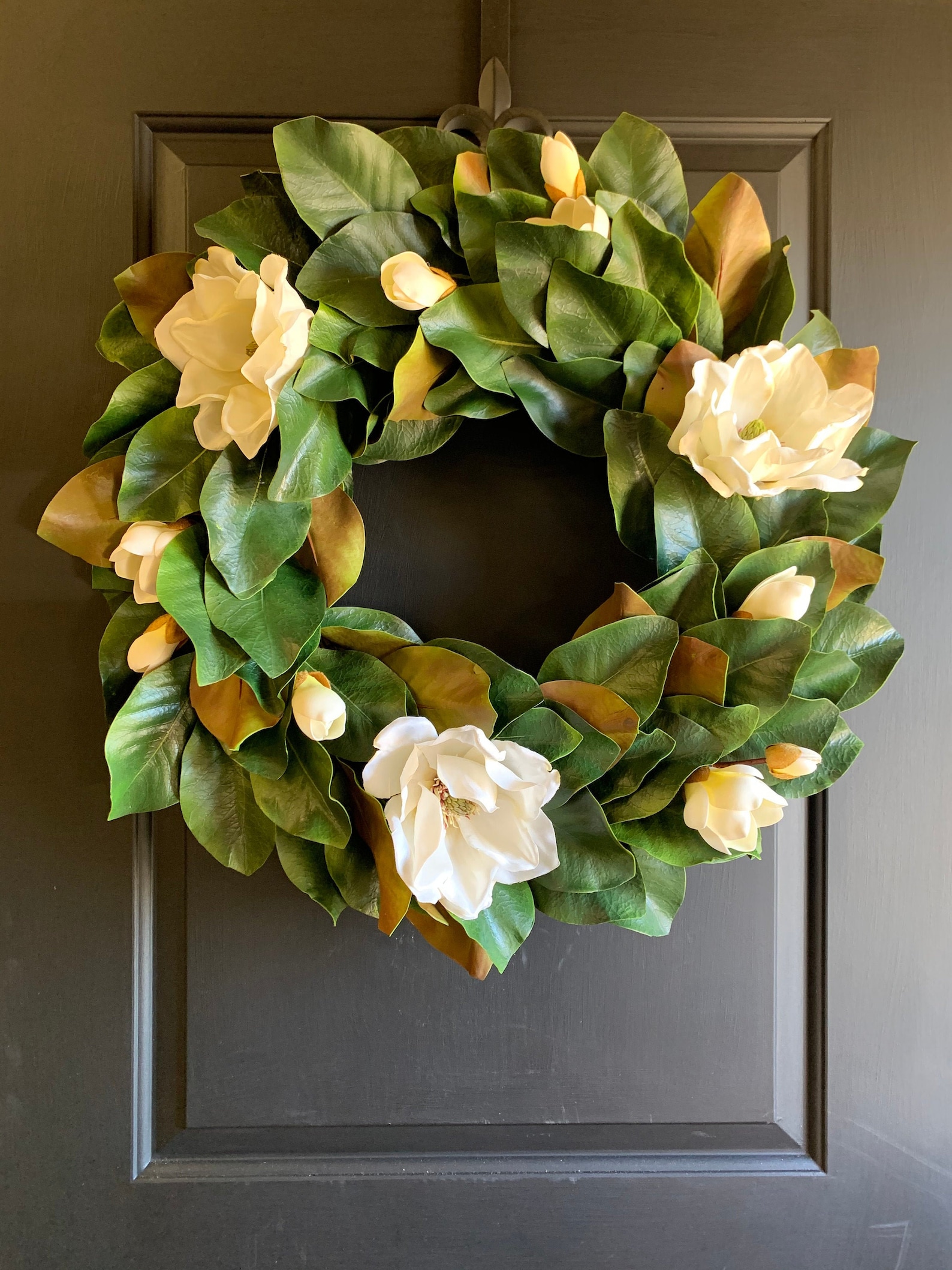 Magnolia Flower Wreath Everyday Magnolia Wreaths for Front Etsy