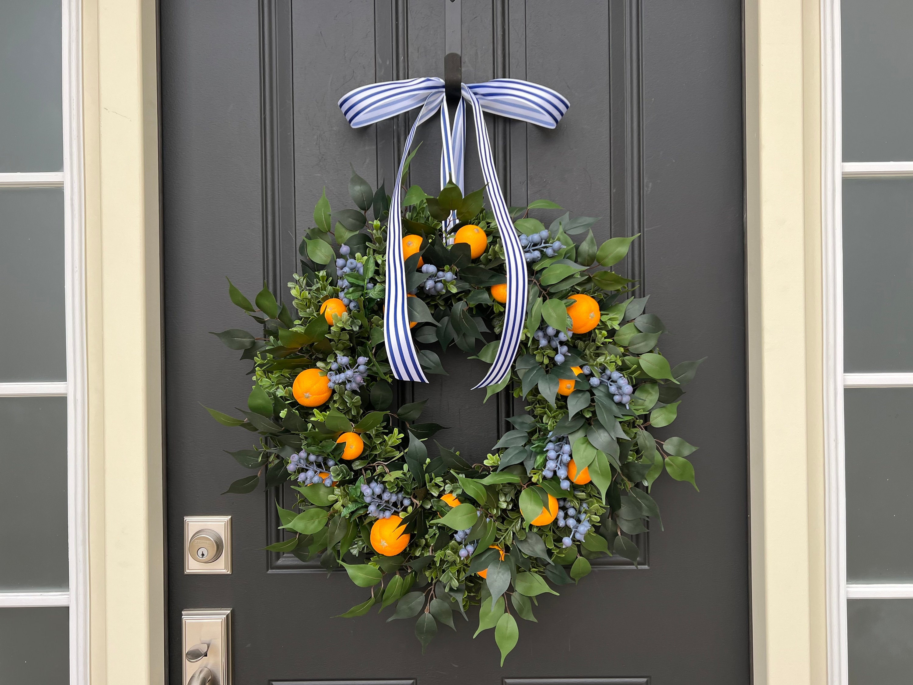 Florida Oranges Wreath, Spring Fruit Wreath for Front Door - Etsy