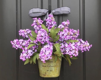 Lilac Wreaths, Lilac Flowers, Farmhouse Decor, Lavender Lilacs, Summer Lilac Bouquet