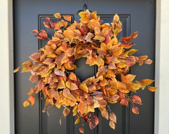 Fall Foliage Wreath for Front Door