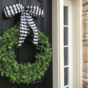 Boxwood Wreath, Front Door Wreaths, Artificial Boxwood Wreaths, XL Boxwood Wreaths, Realtor Gift Ideas image 2