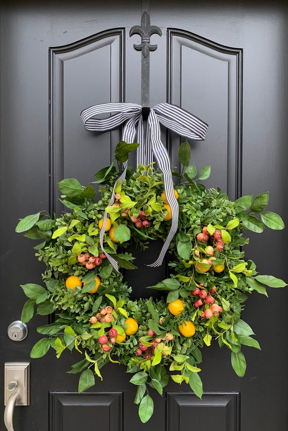 Wreaths for front sales door