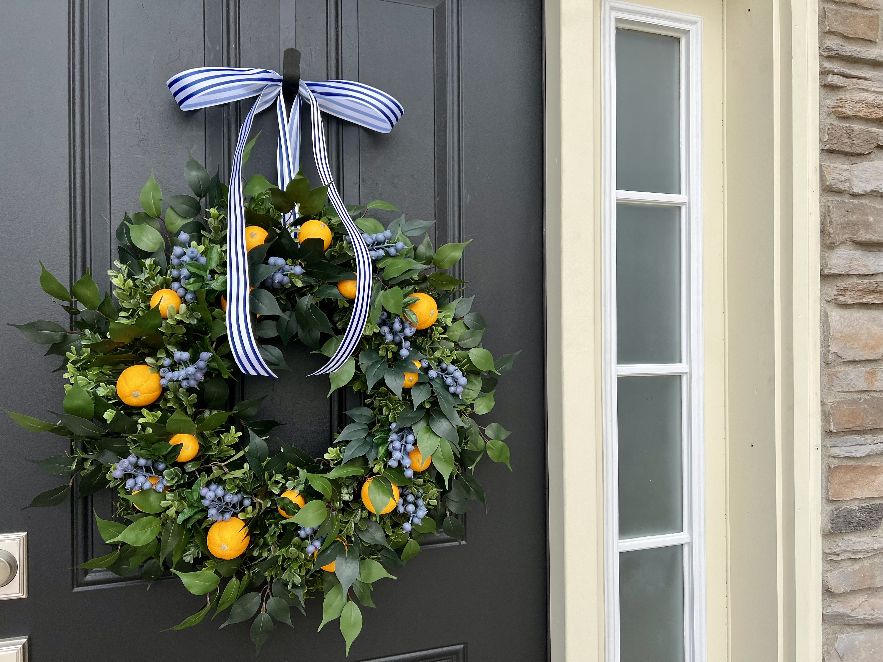 Florida Oranges Wreath, Spring Fruit Wreath for Front Door - Etsy