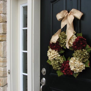 Front Door Wreaths for Christmas, Hydrangea Wreath, Holiday Wreaths, Featured in Town & Country Holiday Magazine image 5