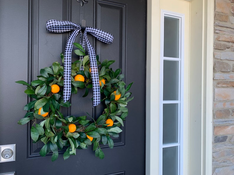 CITRUS WREATHS, Oranges Wreath, Wreath With Oranges, Taste of SPRING, Spring Door Wreaths, Realtor Gifts, New Home Owner Gifts image 4