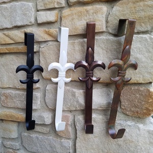 Hanger, Wreath Hardware, Wreath Hangers, Fleur De Lis Hanger, Hanger for Wreaths, Black Wreath Hanger, Black Fleur De Lis Hanger