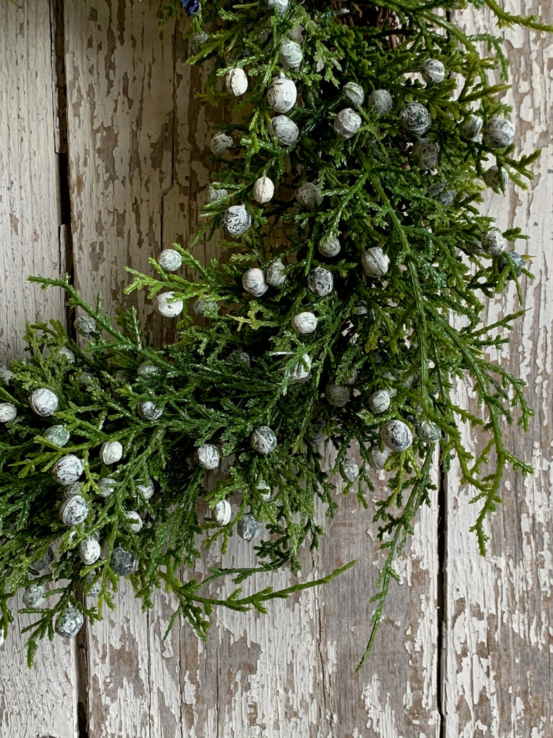 Window Wreaths Mini Decor Wreath Small Faux Juniper Wreaths Etsy