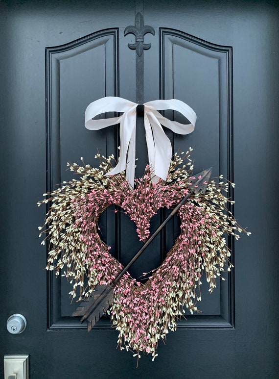 Valentine Hearts Wreath Sign Valentine Round Wreath Sign - Temu
