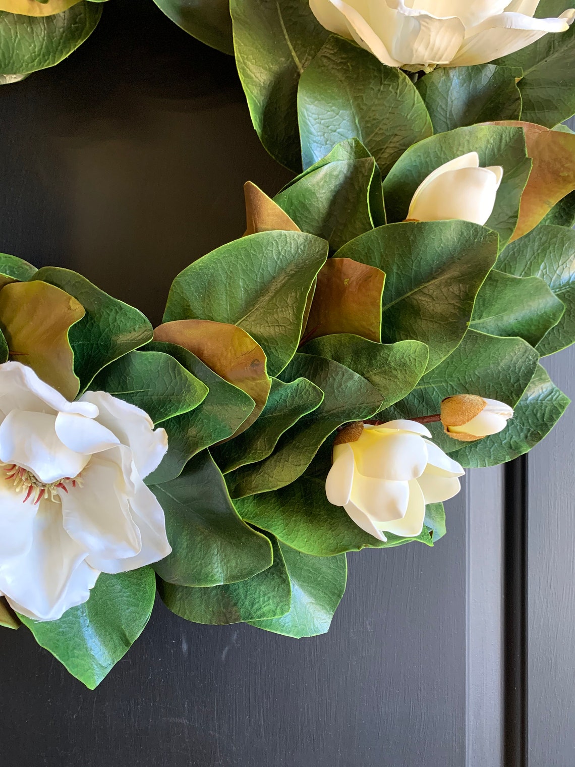 Magnolia Flower Wreath Everyday Magnolia Wreaths for Front Etsy