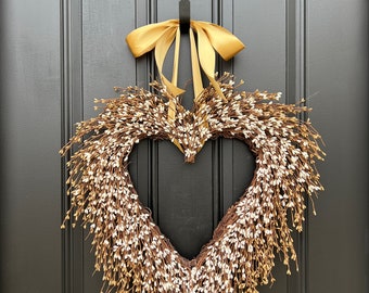 Front Door Wreaths | Valentine's Day Wreath | Gold & Cream Wedding Backdrop Decor