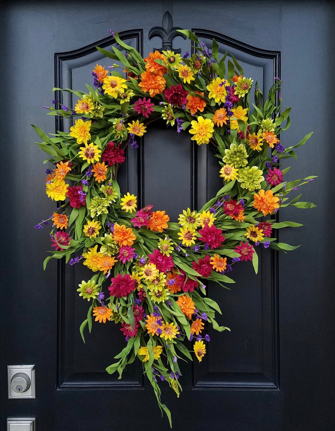 SPRING Summer Wreaths Daisy Wreath Spring Front Door Etsy