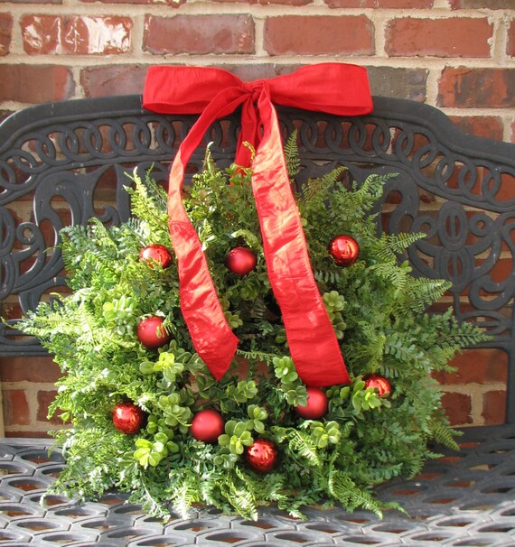 Items similar to XL Fern Wreaths, Faux Fern Wreaths, Ornament Wreaths