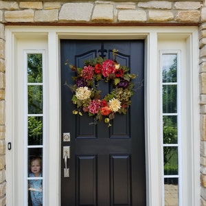 Front Door Wreaths for Summer, Colorful Year Round Wreath, BEST SELLER image 2