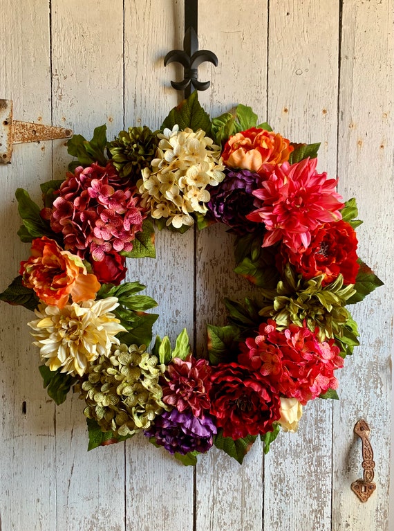 Red Door Wreaths - Red Wreaths - Spring Wreath - Summer Wreath