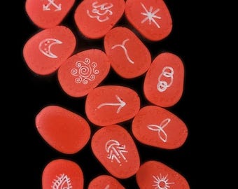 Witch Runes Purple Glow In The Dark Divination Fortune Telling