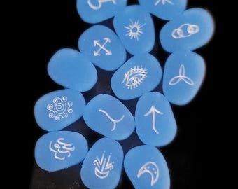Witch Runes Purple Glow In The Dark Divination Fortune Telling