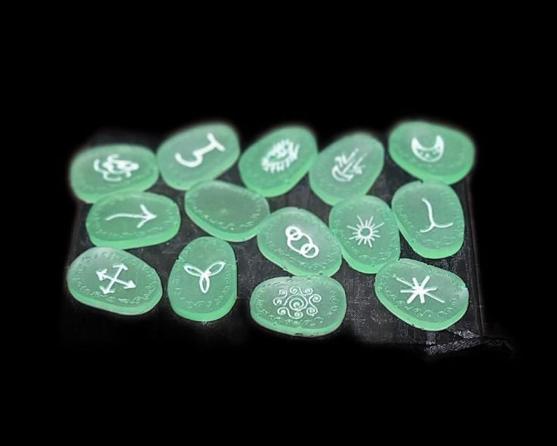Witch Runes Green Glow In The Dark Great Gift