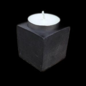 Black cube candle  holder