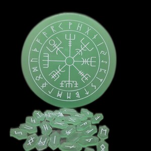 Elder Futhark Runes With Board Set, Glow in the Dark - Etsy