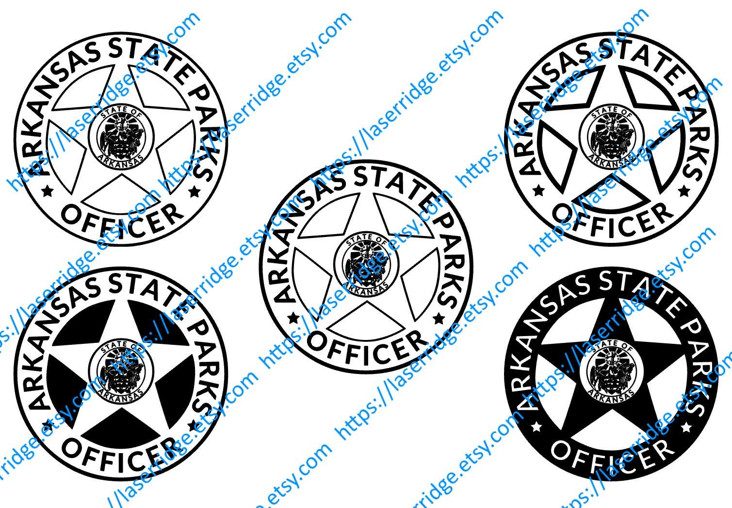 Arkansas State Parks Ranger Badge SVG – Law Enforcement Seal, Digital ...