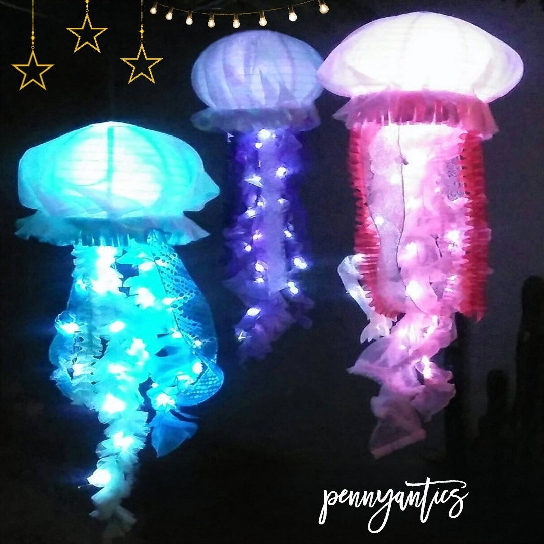 Jellyfish Lantern LIGHT UP Jellyfish for Under the Sea Party Etsy