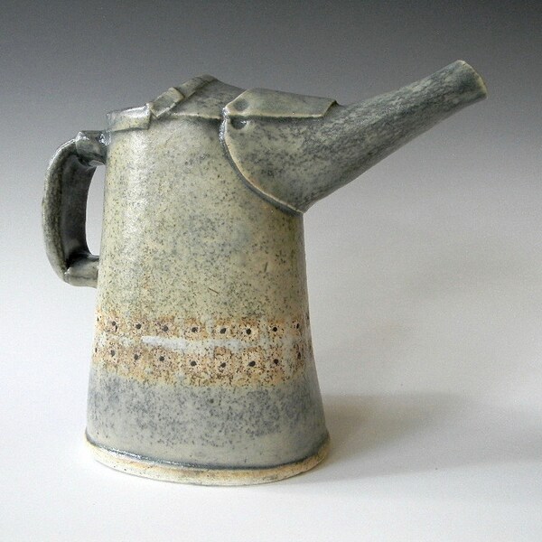 Small Hand Built Ceramic Pitcher- Industrial