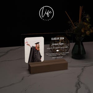 Custom Graduation Photo Plaque, Acrylic Plaque Grad Gift, Class Of 2025 Graduation Plaque, College Graduation Senior Gift, Custom Plaque
