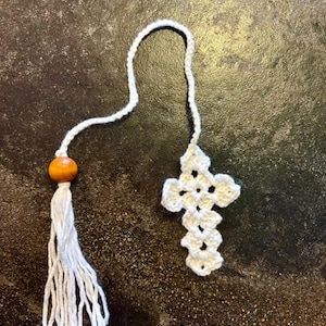 Crochet Cross Bookmark