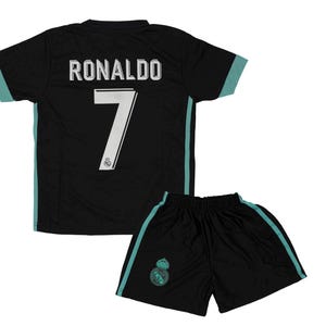 Madrid Ronaldo #7 Custom Special Vintage Edition Boys, Girls Ronaldo Soccer Jersey Shirt & Short for Unisex Children Football Youth Uniform
