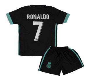 Madrid Ronaldo #7 Custom Special Vintage Edition Jersey, Ronaldo Soccer Apparel Shirt & Short for Unisex Children Football Youth Uniform